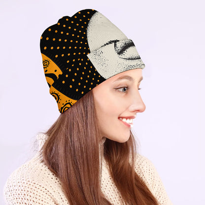 African Woman Print Beanie