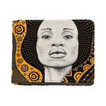 African Woman Print Bifold Wallet