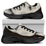 African Woman Print Black Chunky Shoes