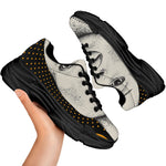 African Woman Print Black Chunky Shoes