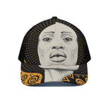 African Woman Print Black Mesh Trucker Cap