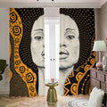 African Woman Print Dimout Pencil Pleat Curtains