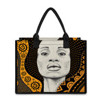 African Woman Print Canvas Tote Bag