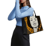African Woman Print Canvas Tote Bag