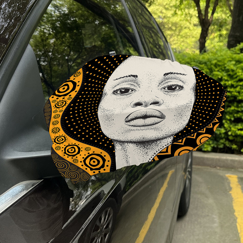 African Woman Print Car Side Mirror Covers