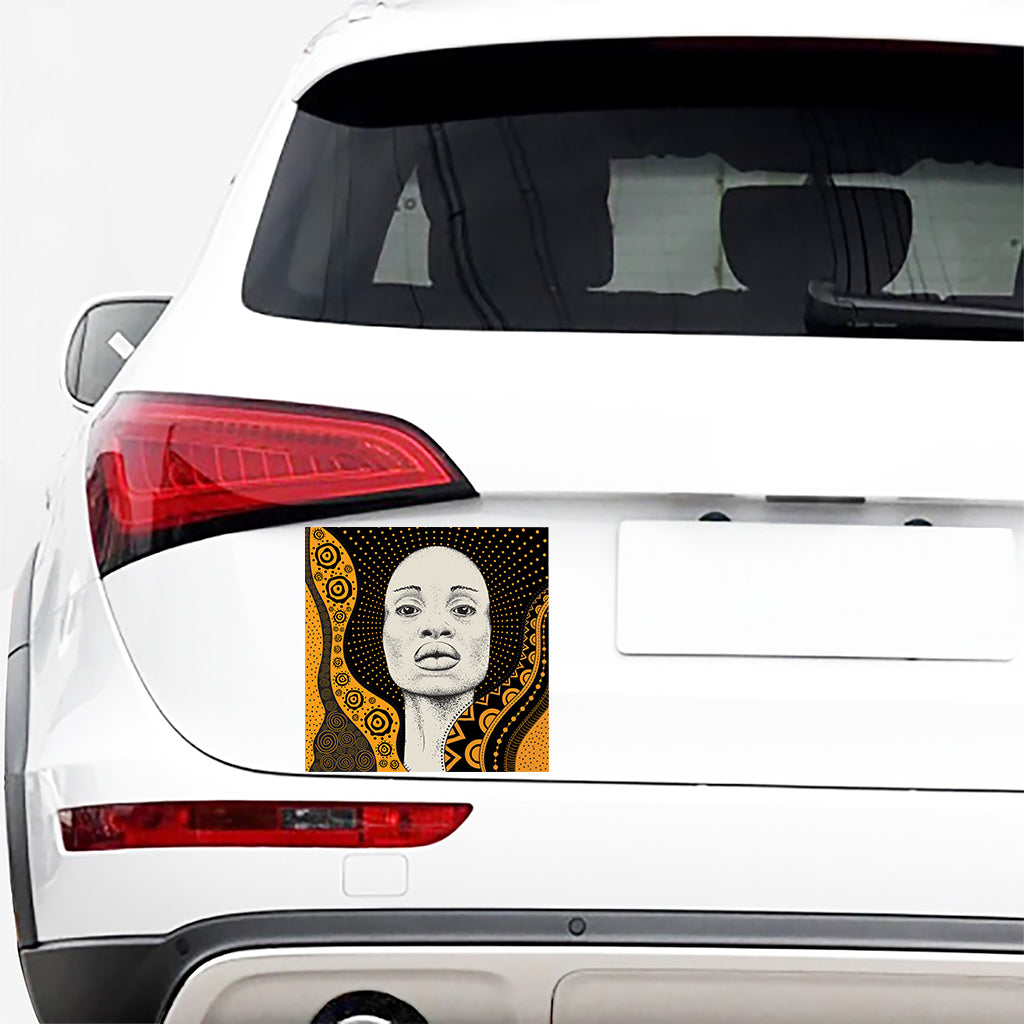 African Woman Print Car Sticker