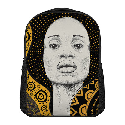 African Woman Print Casual Backpack