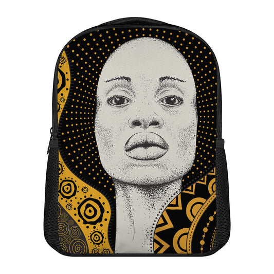 African Woman Print Casual Backpack