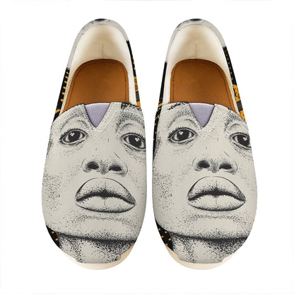 African Woman Print Casual Shoes