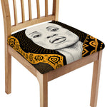 African Woman Print Chair Cushion Cover