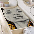 African Woman Print Changing Pad Cover