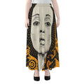 African Woman Print Chiffon Maxi Skirt