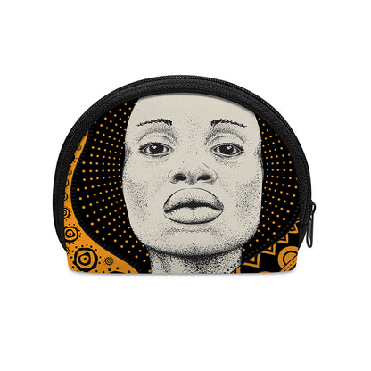 African Woman Print Coin Purse