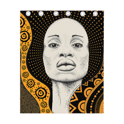 African Woman Print Curtain