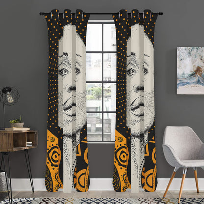 African Woman Print Curtain
