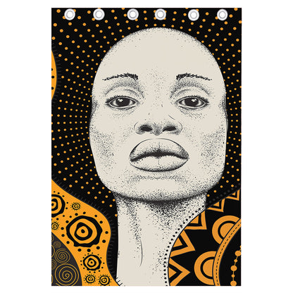 African Woman Print Curtain