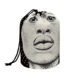 African Woman Print Drawstring Makeup Bag