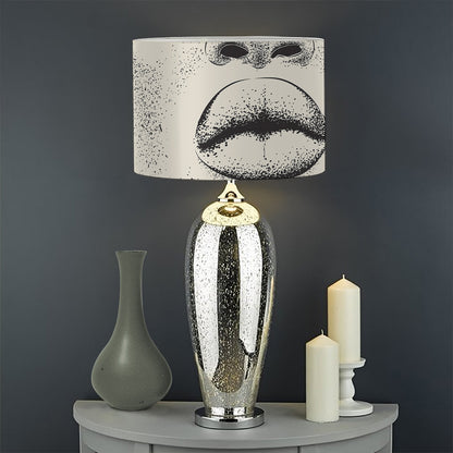 African Woman Print Drum Lamp Shade