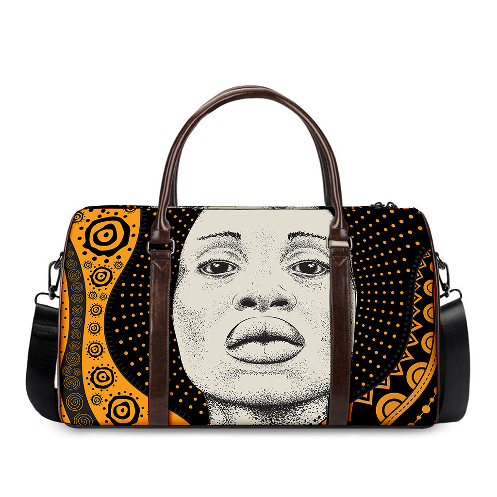 African Woman Print Duffle Bag
