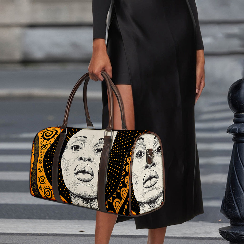 African Woman Print Duffle Bag