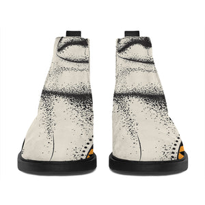 African Woman Print Flat Ankle Boots