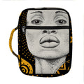 African Woman Print Front Pocket Bible Bag