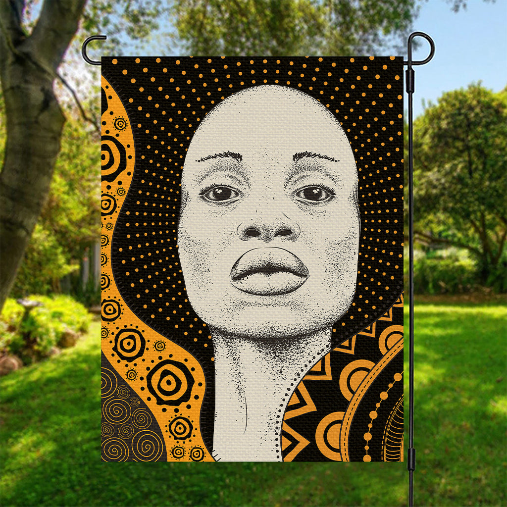 African Woman Print Garden Flag