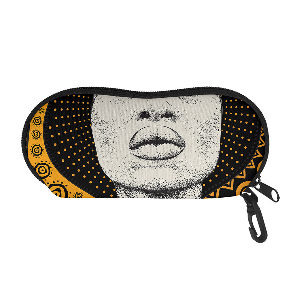 African Woman Print Glasses Case