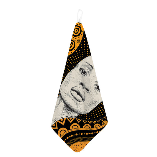 African Woman Print Hand Towel