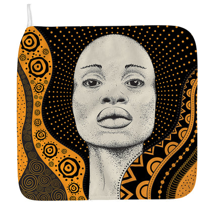 African Woman Print Hand Towel