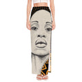 African Woman Print High Slit Maxi Skirt
