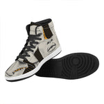 African Woman Print High Top Leather Sneakers