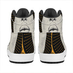 African Woman Print High Top Leather Sneakers