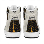 African Woman Print High Top Leather Sneakers