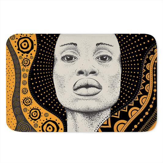 African Woman Print Indoor Door Mat