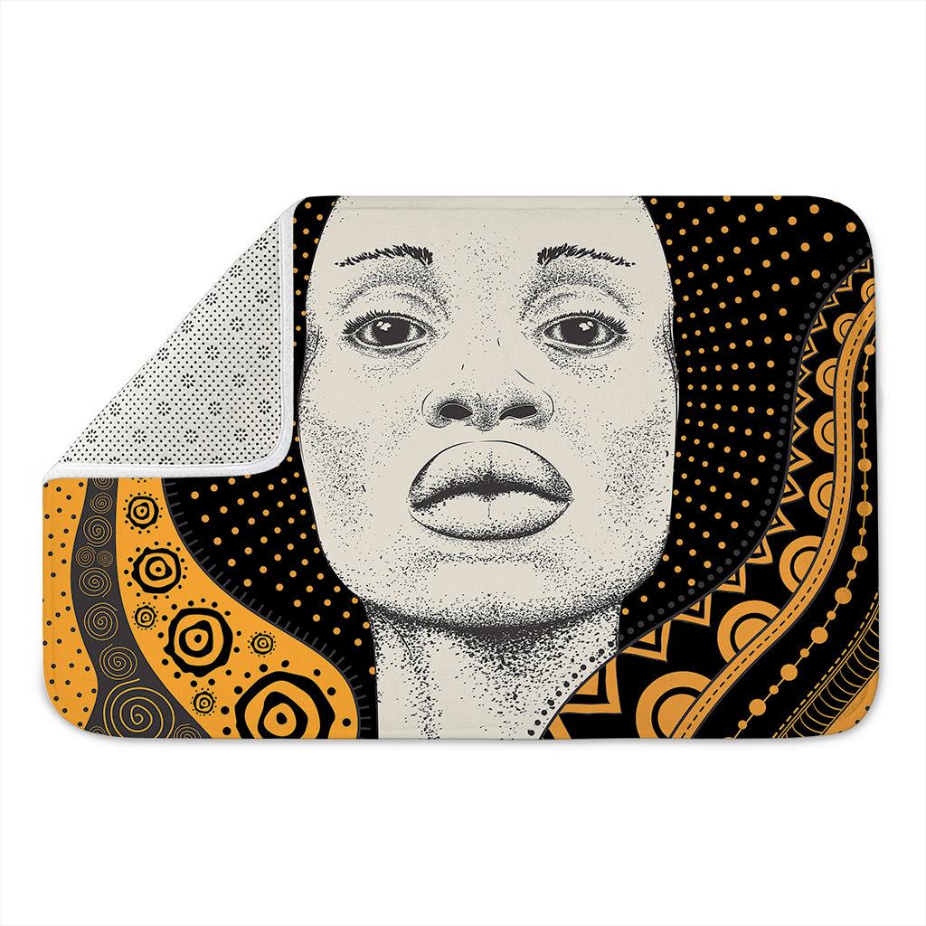 African Woman Print Indoor Door Mat