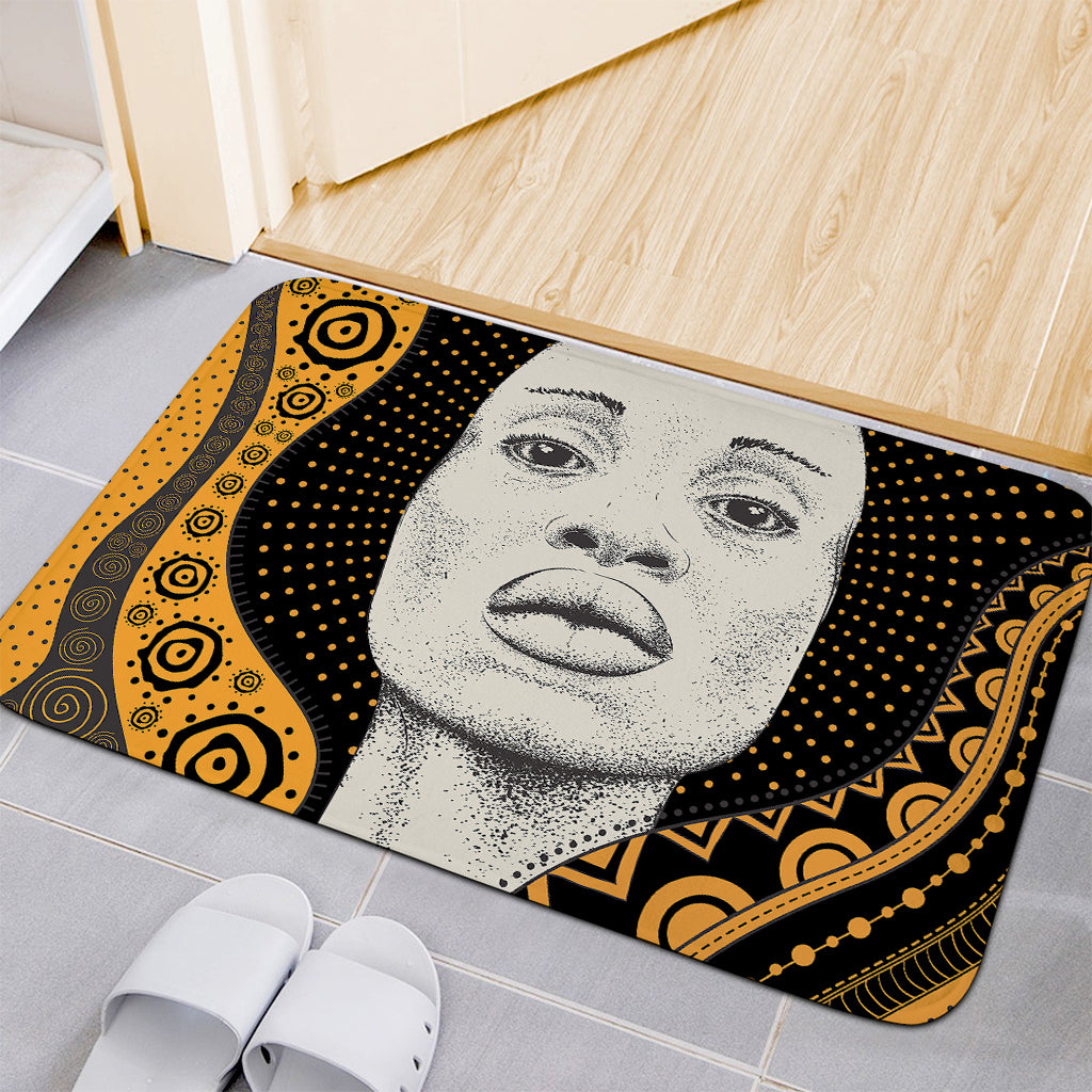African Woman Print Indoor Door Mat