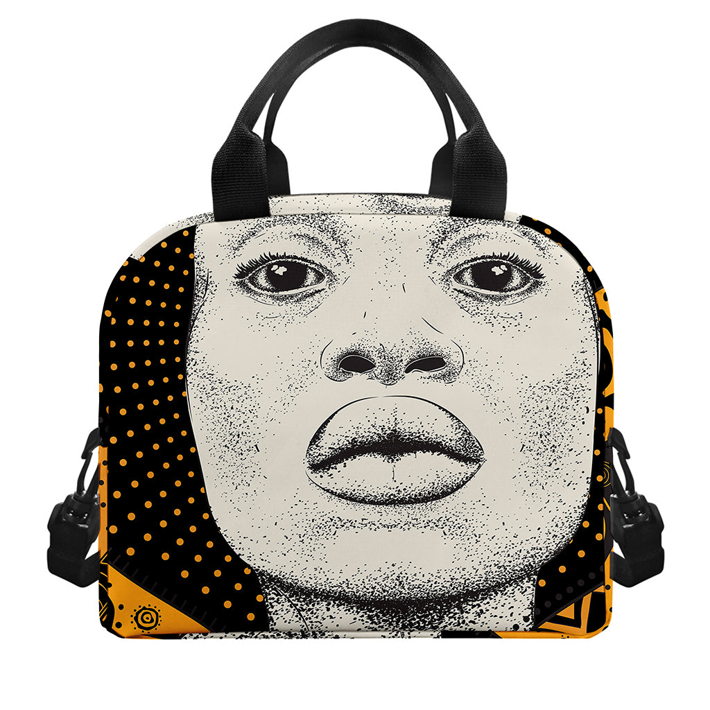 African Woman Print Insulated Lunch Bag