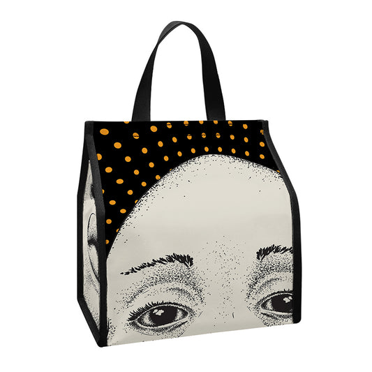 African Woman Print Insulated Lunch Tote