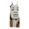 African Woman Print Jersey Midi Cami Dress