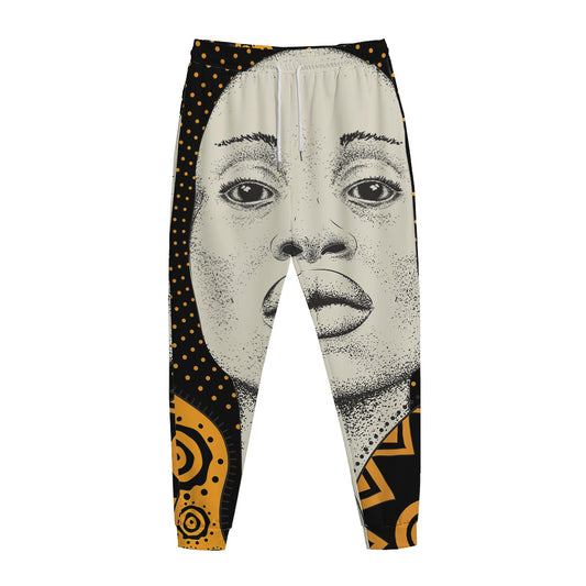 African Woman Print Jogger Pants