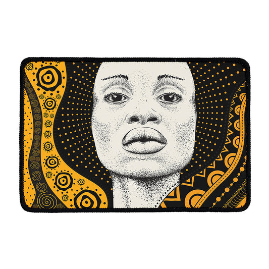 African Woman Print Kitchen Mat
