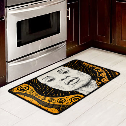 African Woman Print Kitchen Mat