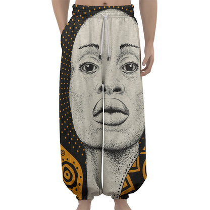 African Woman Print Lantern Pants