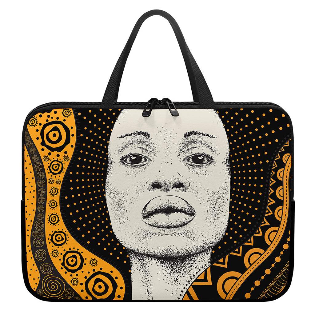 African Woman Print Laptop Sleeve With Handle