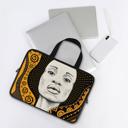 African Woman Print Laptop Sleeve With Handle