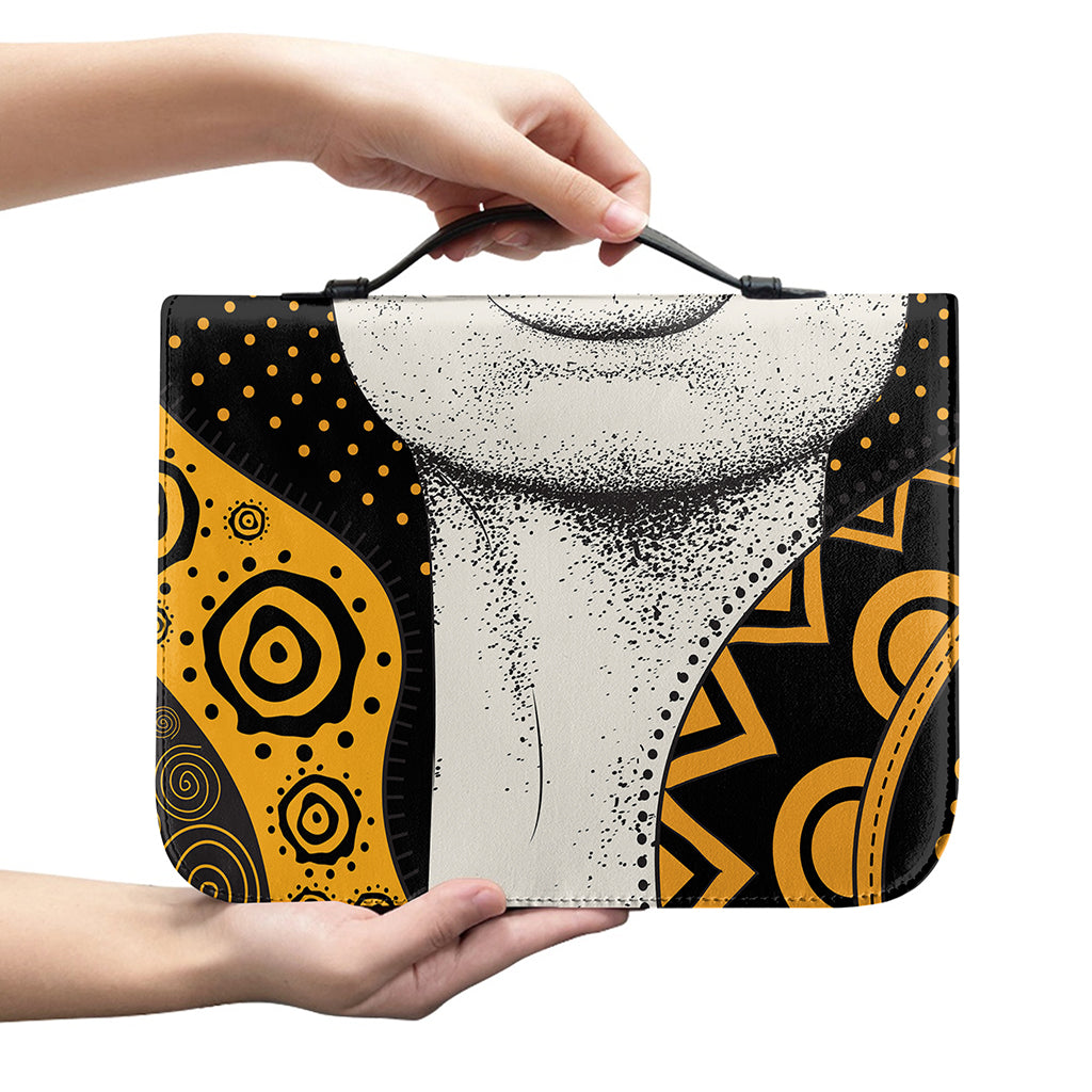 African Woman Print Leather Bible Cover
