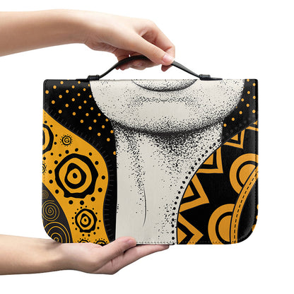 African Woman Print Leather Bible Cover