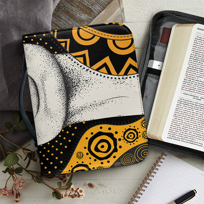 African Woman Print Leather Bible Cover