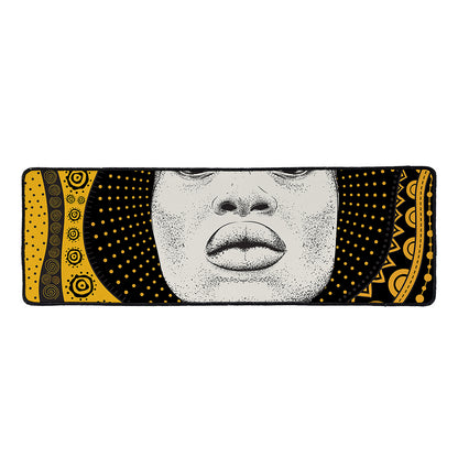 African Woman Print Long Kitchen Mat